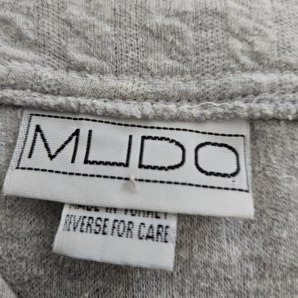 Vintage - MUDO Grey Heavy Cotton Oversize Top - NWOT - Size L - Picture 3 of 9